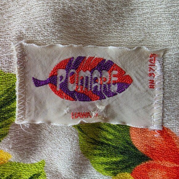 Vintage Pomare Womens XS Dress Hawaiian Floral Sleeveless Maxi A-line Tropical - Picture 8 of 9